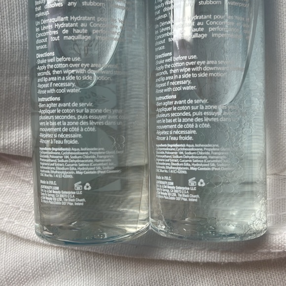NEW J cats waterproof eye and lip makeup remover set of 2 100 ml bottles - Picture 5 of 5